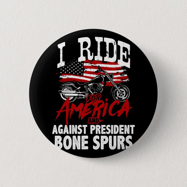 Antitrumpens Biker mot president Bone Spu Knapp (Framsida)