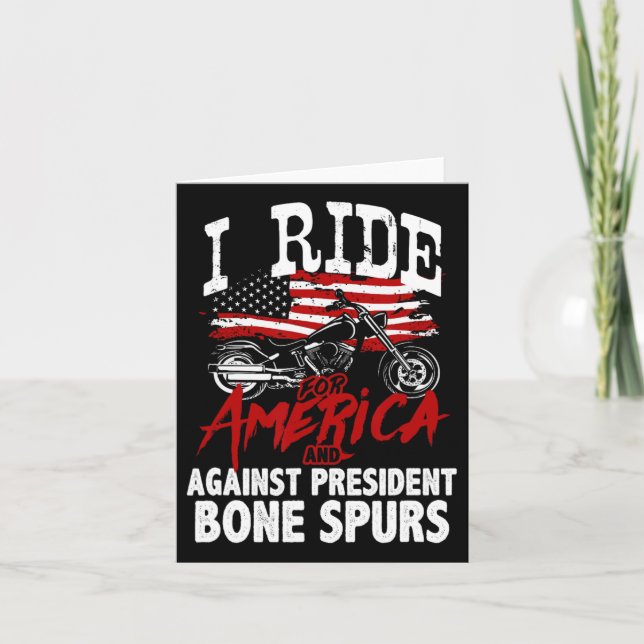 Antitrumpens Biker mot president Bone Spu Kort (Framsida)