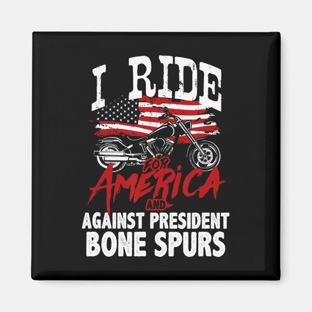 Antitrumpens Biker mot president Bone Spu Magnet (Framsidan)