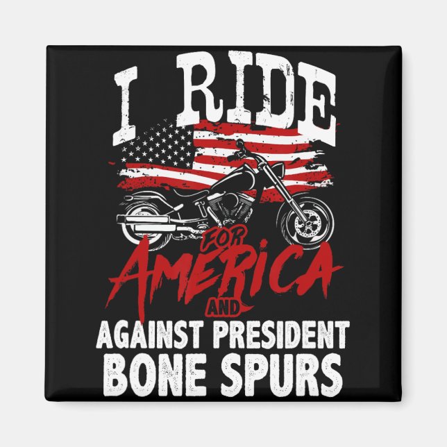 Antitrumpens Biker mot president Bone Spu Magnet (Framsidan)