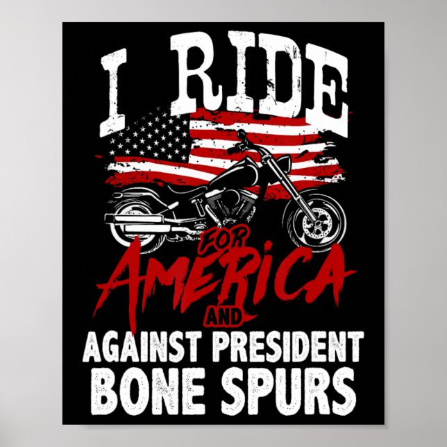 Antitrumpens Biker mot president Bone Spu Poster (Framsidan)