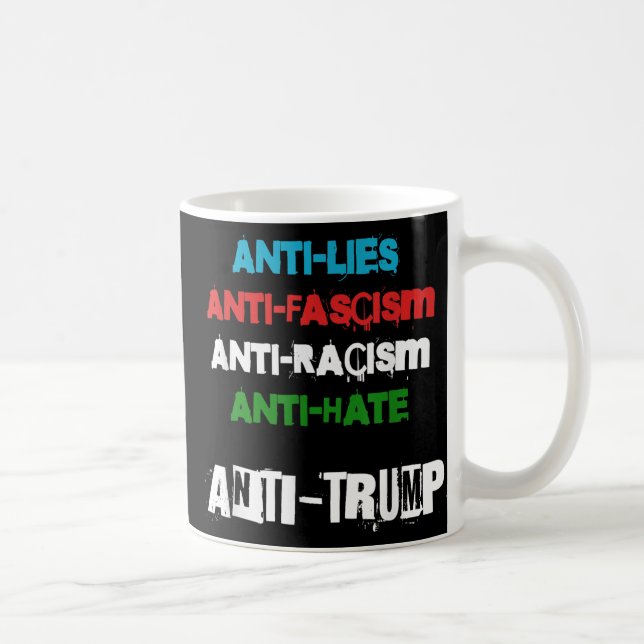 Antitrumpens Liggra fascismen rasism och hettrast  Kaffemugg (Höger)