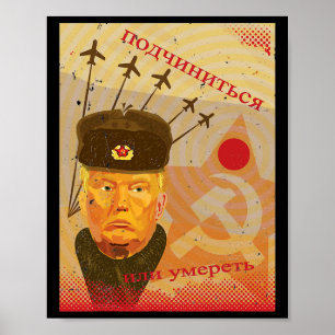 Antitrumpera Ryssland Propaganda Poster Resistens