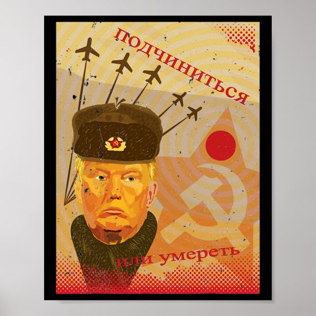 Antitrumpera Ryssland Propaganda Poster Resistens  (Framsidan)
