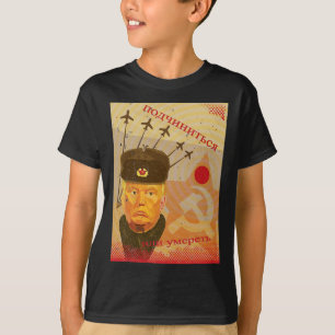 Antitrumpera Ryssland Propaganda Poster Resistens  T Shirt