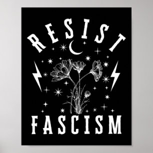Antitrumpets Blommigt Hate Ljuger och fascismen hå Poster