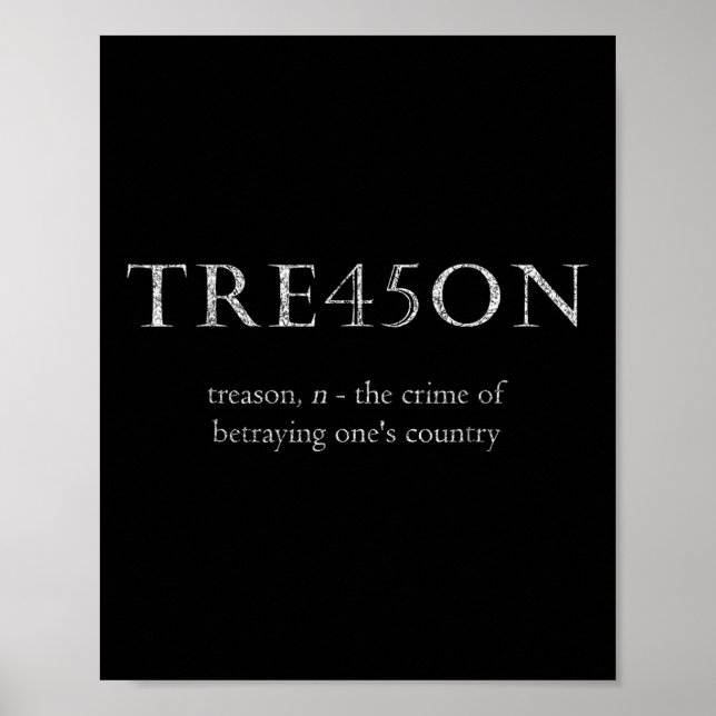 Antitrumporsak _ Tre45on Distress Impeach Poster (Framsidan)