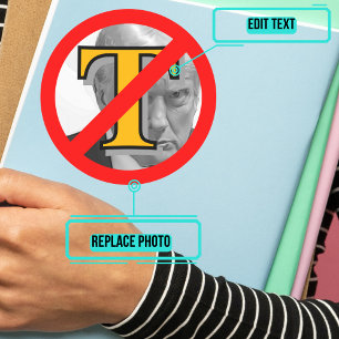 Antitrumpsymbol Runt Klistermärke