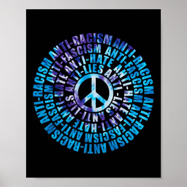 Antitypsrasismen fascism Ljuger Hate ResistDemocra Poster (Framsidan)