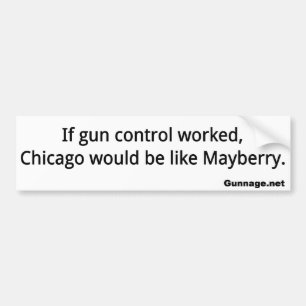 Antivapenpolitisk Klistermärke - Chicago - Svart