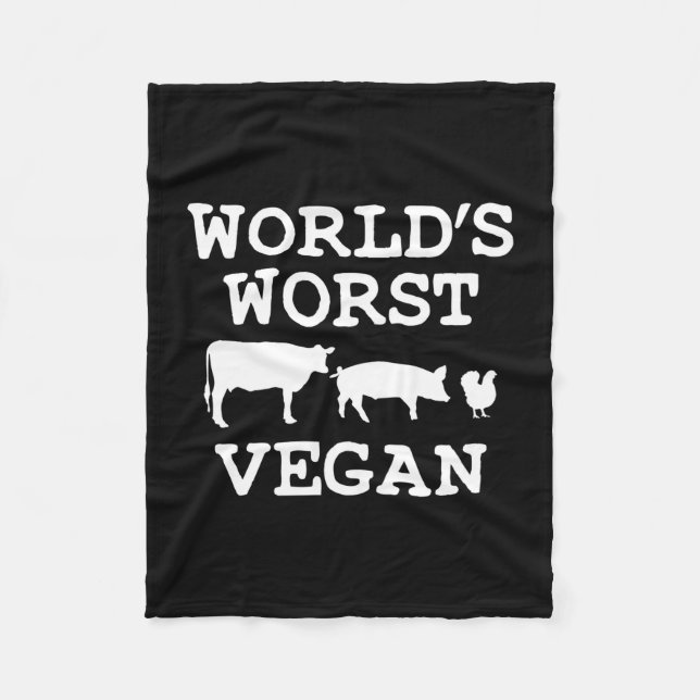Antivegan köttätande grillmästare BBQ grillande pi Fleecefilt (Framsidan)