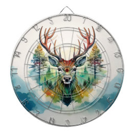Antler Deer forest trees Darttavla
