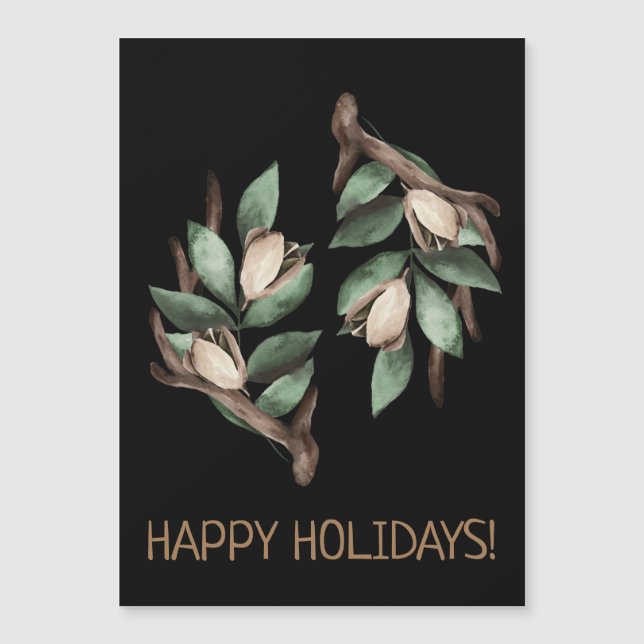 Antler med grönt gren vykort (Framsida)