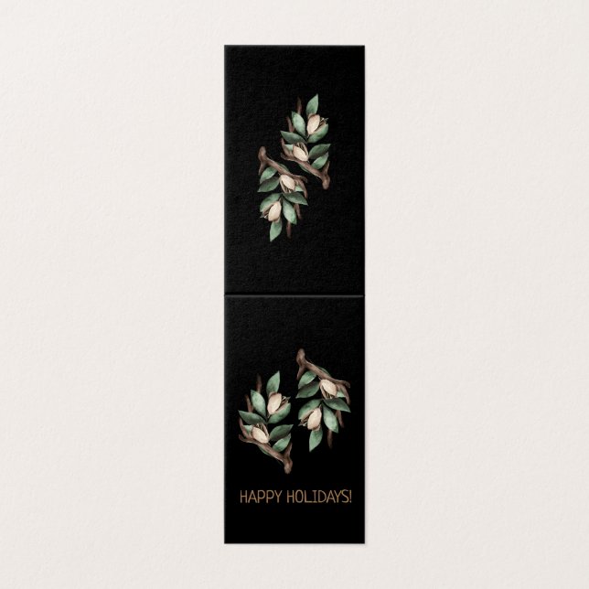 Antler med grönt gren vykort kort (Utsida ovikt)