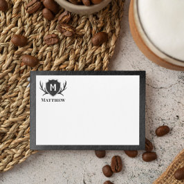 Antler & Shield Rustic Monogram Post-it Block