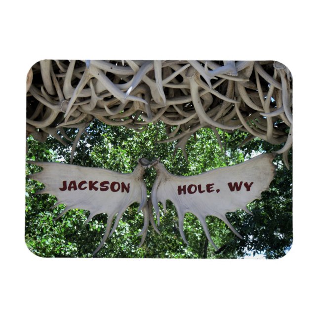 Antlers Arch Jackson Hål, Wyoming Travel Magnet (Horisontell)