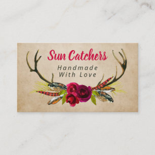 Antlers Handmade Sol Catcher Visitkort