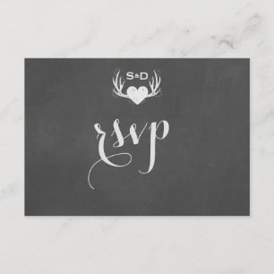 Antlers & Heart Gifter sig Bröllop OSA Kort