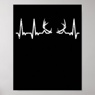 Antlers hjärtslagna hjort jaktrenar poster