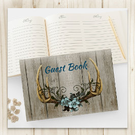 Antlers och Ro Bröllop Guest Bok