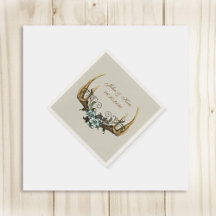 Antlers och Ro Bröllop Napkins