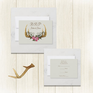 Antlers och Rosa ros OSA kort