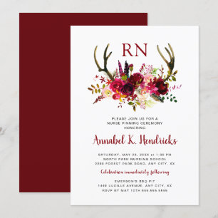 Antlers RN-kloning-ceremoni/firande party Inbjudningar