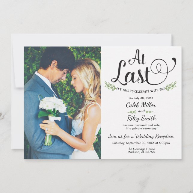 Äntligen Bröllopsfest Inbjudan (Framsida)