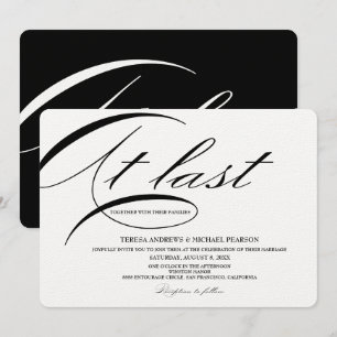 Äntligen calligrafi, höggradigt minimalistiskt Brö Inbjudningar