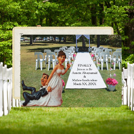 Äntligen gifta sig Roligt Mörkhårigt Par Inbjudningar