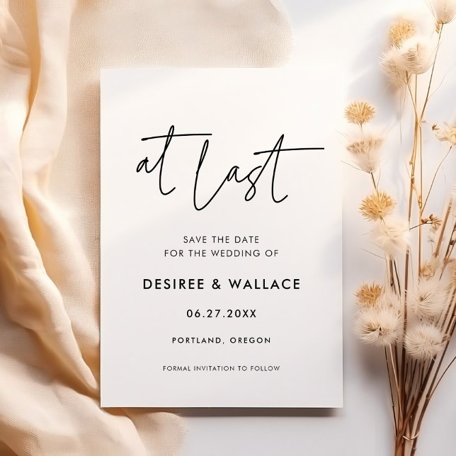 Äntligen modern minimalist spara datumet (Skapare uppladdad)