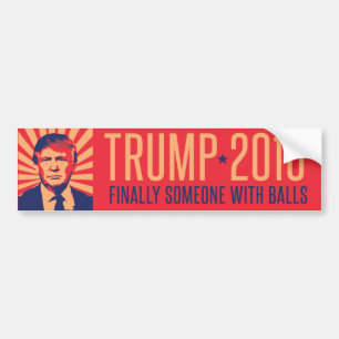 Äntligen någon med kulor - Trump Propaganda -.png Bildekal