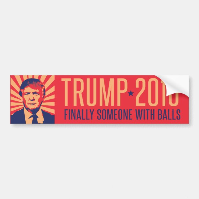 Äntligen någon med kulor - Trump Propaganda -.png Bildekal (Framsidan)