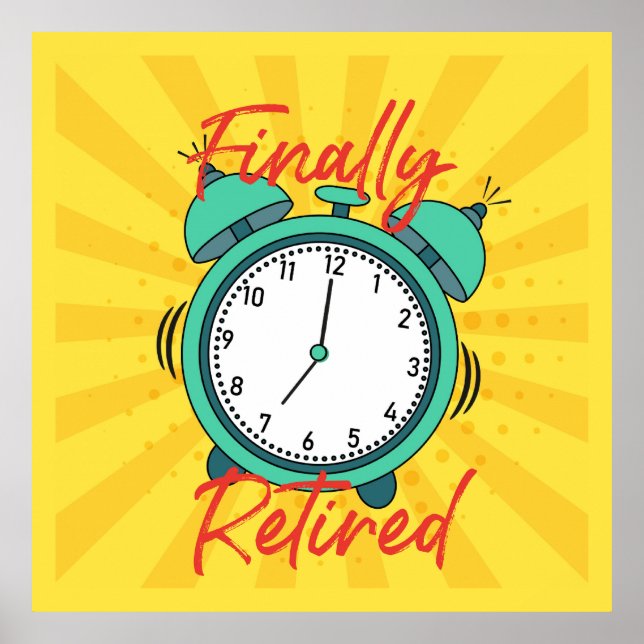 Äntligen, Retrött, stäng av larmklockan. Poster (Framsidan)