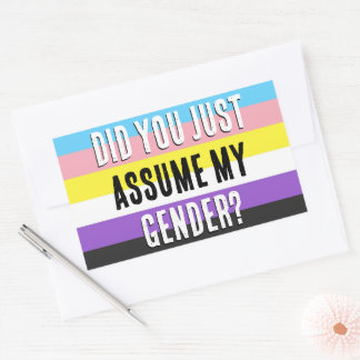 Antog du min Gender? Rektangulärt Klistermärke