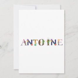 ANTOINE First Namn Elegant Embroired Inbjudningar