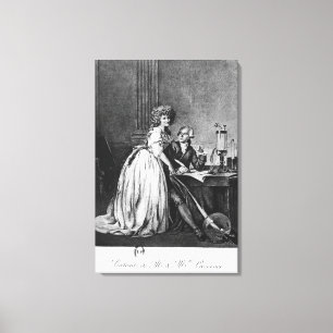 Antoine Laurent Lavoisier och hans fru Canvastryck