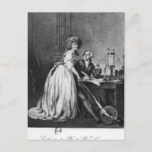 Antoine Laurent Lavoisier och hans fru Vykort