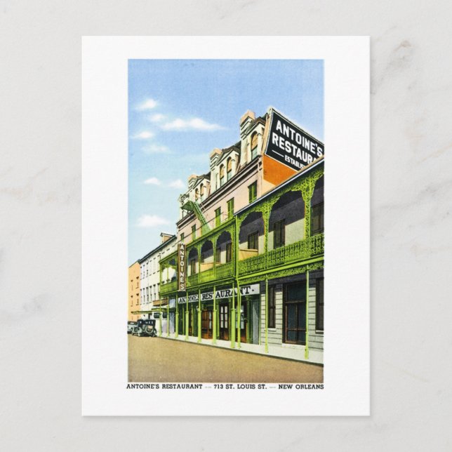 Antoine Restaurant, New Orleans, LA Vykort (Framsida)