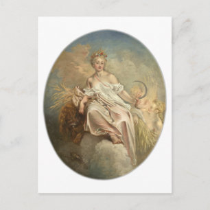 Antoine Watteau Ceres (sommartid) c1717-1718 Vykort