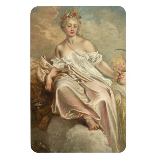 Antoine Watteau Ceres (Summer) Photo Magnet (Vertikal)