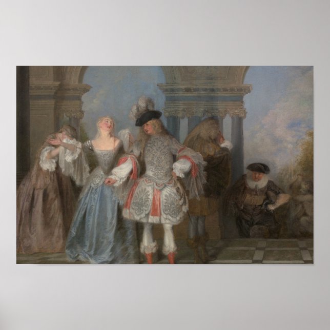 Antoine Watteau - de Fransk Komikerna Poster (Framsidan)