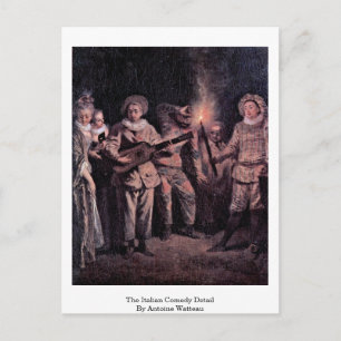 Antoine Watteau, närmare upplysningar om den itali Vykort