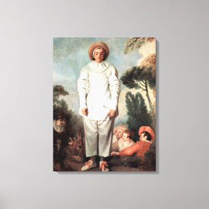 ANTOINE WATTEAU - Pierrot (Gilles) 1719 Canvastryck
