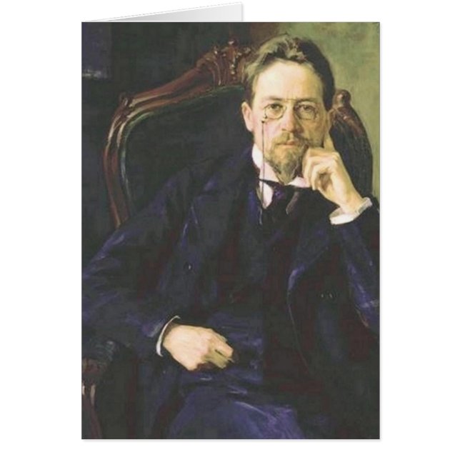 Anton Chekhov 1898 Hälsningskort (Framsidan)