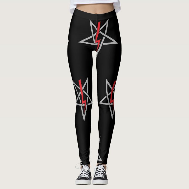 Anton LaVey Sigil {Red} Leggings (Framsida)