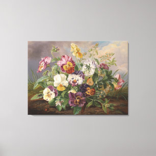 Anton Mollis Vintage Pansy Canvastryck