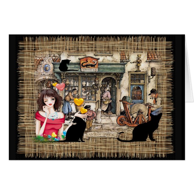 Anton Pieck - Chemist-butiken Hälsningskort (Framsidan Horizontal)