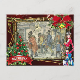 Anton Pieck Christmas invitation Holiday Postcard Helg Vykort