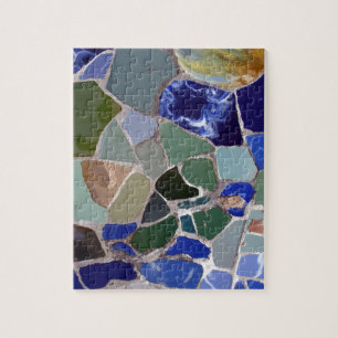 Antoni Gaudi Blå mosaiker Pussel